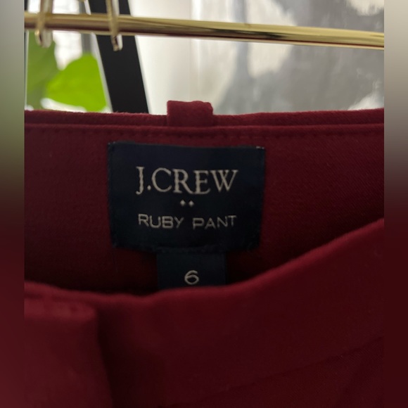J.Crew Factory Size 6 Deep Garnet Slim Crop Ruby Pant in Stretch Twill - Picture 5 of 5